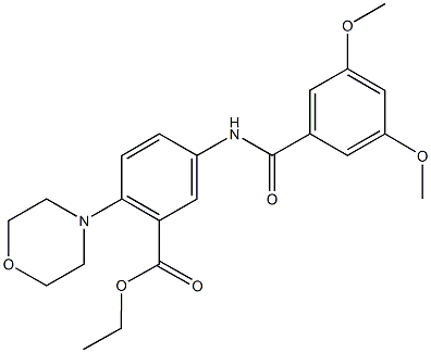  ethyl 5-[(3,5-dimethoxybenzoyl)amino]-2-(4-morpholinyl)benzoate