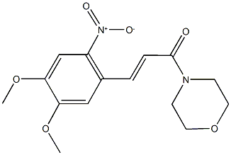 4-(3-{2-nitro-4,5-dimethoxyphenyl}acryloyl)morpholine Structure