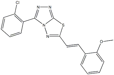 2-{2-[3-(2-chlorophenyl)[1,2,4]triazolo[3,4-b][1,3,4]thiadiazol-6-yl]vinyl}phenyl methyl ether,,结构式