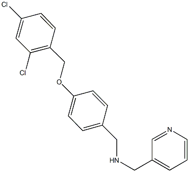 N-{4-[(2,4-dichlorobenzyl)oxy]benzyl}-N-(3-pyridinylmethyl)amine Structure