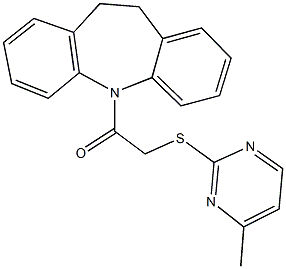  5-{[(4-methyl-2-pyrimidinyl)sulfanyl]acetyl}-10,11-dihydro-5H-dibenzo[b,f]azepine