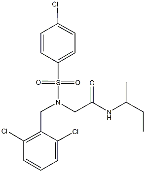 N-(sec-butyl)-2-[[(4-chlorophenyl)sulfonyl](2,6-dichlorobenzyl)amino]acetamide Structure