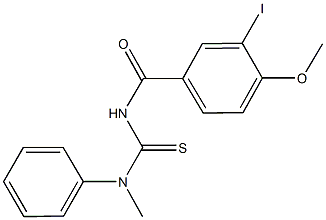 N'-(3-iodo-4-methoxybenzoyl)-N-methyl-N-phenylthiourea 化学構造式