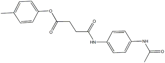 4-methylphenyl 4-[4-(acetylamino)anilino]-4-oxobutanoate,,结构式