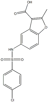 5-{[(4-chlorophenyl)sulfonyl]amino}-2-methyl-1-benzofuran-3-carboxylic acid