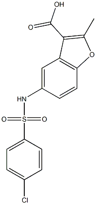 5-{[(4-chlorophenyl)sulfonyl]amino}-2-methyl-1-benzofuran-3-carboxylic acid|