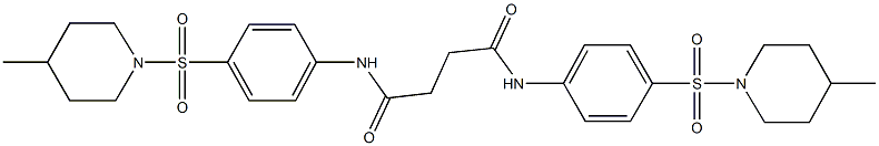 N~1~,N~4~-bis{4-[(4-methyl-1-piperidinyl)sulfonyl]phenyl}succinamide,,结构式