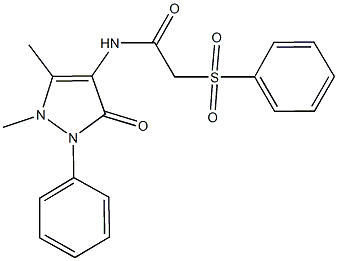 N-(1,5-dimethyl-3-oxo-2-phenyl-2,3-dihydro-1H-pyrazol-4-yl)-2-(phenylsulfonyl)acetamide