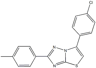 6-(4-chlorophenyl)-2-(4-methylphenyl)[1,3]thiazolo[3,2-b][1,2,4]triazole Structure