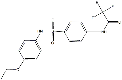 N-{4-[(4-ethoxyanilino)sulfonyl]phenyl}-2,2,2-trifluoroacetamide,,结构式