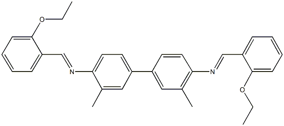 N-(2-ethoxybenzylidene)-N-{4'-[(2-ethoxybenzylidene)amino]-3,3'-dimethyl[1,1'-biphenyl]-4-yl}amine Struktur