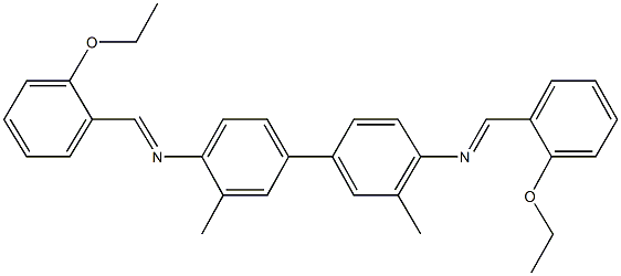 N-(2-ethoxybenzylidene)-N-{4'-[(2-ethoxybenzylidene)amino]-3,3'-dimethyl[1,1'-biphenyl]-4-yl}amine,,结构式