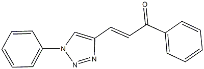 1-phenyl-3-(1-phenyl-1H-1,2,3-triazol-4-yl)-2-propen-1-one Struktur