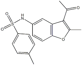 N-(3-acetyl-2-methyl-1-benzofuran-5-yl)-4-methylbenzenesulfonamide Structure