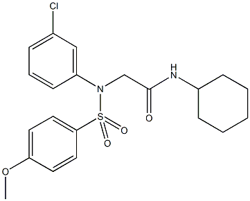 2-{3-chloro[(4-methoxyphenyl)sulfonyl]anilino}-N-cyclohexylacetamide Structure