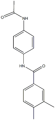N-[4-(acetylamino)phenyl]-3,4-dimethylbenzamide Structure