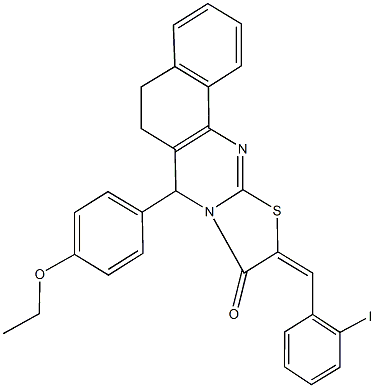 7-(4-ethoxyphenyl)-10-(2-iodobenzylidene)-5,7-dihydro-6H-benzo[h][1,3]thiazolo[2,3-b]quinazolin-9(10H)-one