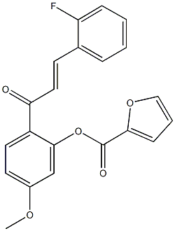 2-[3-(2-fluorophenyl)acryloyl]-5-methoxyphenyl 2-furoate