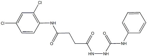 2-[4-(2,4-dichloroanilino)-4-oxobutanoyl]-N-phenylhydrazinecarboxamide Structure