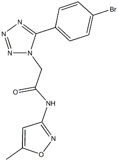 2-[5-(4-bromophenyl)-1H-tetraazol-1-yl]-N-(5-methyl-3-isoxazolyl)acetamide 化学構造式