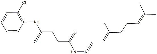  N-(2-chlorophenyl)-4-[2-(3,7-dimethylocta-2,6-dienylidene)hydrazino]-4-oxobutanamide