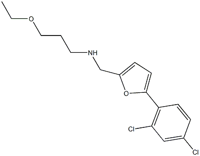 N-{[5-(2,4-dichlorophenyl)-2-furyl]methyl}-N-(3-ethoxypropyl)amine Struktur