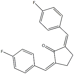 2,5-bis(4-fluorobenzylidene)cyclopentanone Struktur