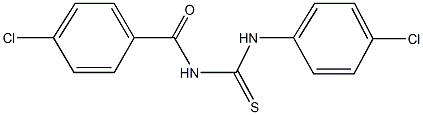 N-(4-chlorobenzoyl)-N'-(4-chlorophenyl)thiourea 化学構造式