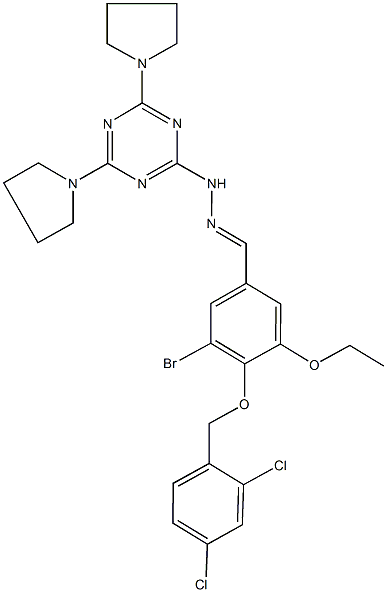 3-bromo-4-[(2,4-dichlorobenzyl)oxy]-5-ethoxybenzaldehyde (4,6-dipyrrolidin-1-yl-1,3,5-triazin-2-yl)hydrazone