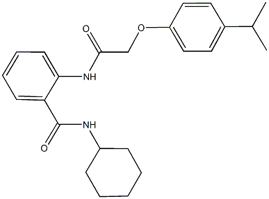 N-cyclohexyl-2-{[(4-isopropylphenoxy)acetyl]amino}benzamide 化学構造式