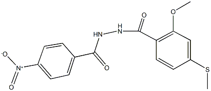 N'-{4-nitrobenzoyl}-2-methoxy-4-(methylsulfanyl)benzohydrazide