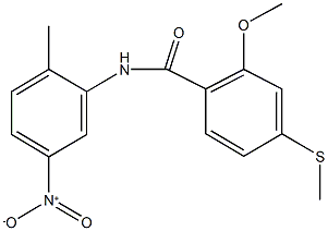 N-{5-nitro-2-methylphenyl}-2-methoxy-4-(methylsulfanyl)benzamide Structure