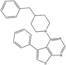 4-(4-benzyl-1-piperidinyl)-5-phenylthieno[2,3-d]pyrimidine