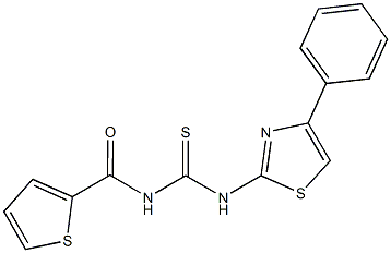 N-(4-phenyl-1,3-thiazol-2-yl)-N'-(2-thienylcarbonyl)thiourea Structure