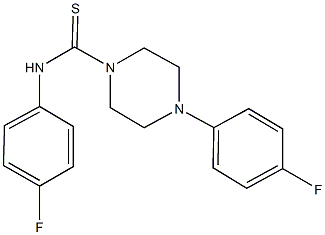 N,4-bis(4-fluorophenyl)-1-piperazinecarbothioamide 结构式