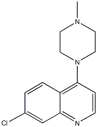 7-chloro-4-(4-methyl-1-piperazinyl)quinoline,,结构式