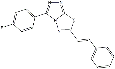 3-(4-fluorophenyl)-6-(2-phenylvinyl)[1,2,4]triazolo[3,4-b][1,3,4]thiadiazole