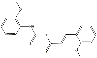 N-(2-methoxyphenyl)-N'-[3-(2-methoxyphenyl)acryloyl]thiourea,,结构式