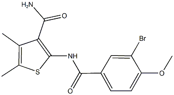 2-[(3-bromo-4-methoxybenzoyl)amino]-4,5-dimethylthiophene-3-carboxamide Structure