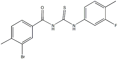 N-(3-bromo-4-methylbenzoyl)-N'-(3-fluoro-4-methylphenyl)thiourea