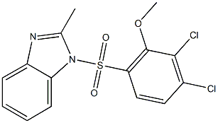  2,3-dichloro-6-[(2-methyl-1H-benzimidazol-1-yl)sulfonyl]phenyl methyl ether