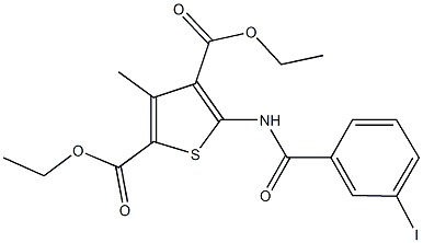 diethyl 5-[(3-iodobenzoyl)amino]-3-methyl-2,4-thiophenedicarboxylate,,结构式