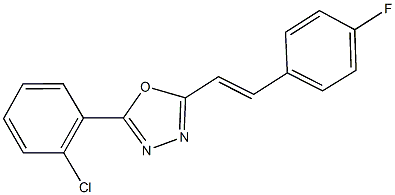 2-(2-chlorophenyl)-5-[2-(4-fluorophenyl)vinyl]-1,3,4-oxadiazole