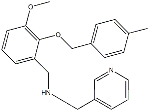 N-{3-methoxy-2-[(4-methylbenzyl)oxy]benzyl}-N-(3-pyridinylmethyl)amine,,结构式