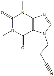 3-(1,3-dimethyl-2,6-dioxo-1,2,3,6-tetrahydro-7H-purin-7-yl)propanenitrile Structure