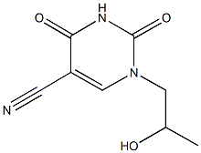 1-(2-hydroxypropyl)-2,4-dioxo-1,2,3,4-tetrahydro-5-pyrimidinecarbonitrile Struktur