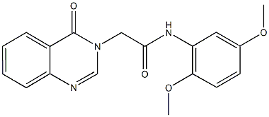 N-(2,5-dimethoxyphenyl)-2-(4-oxo-3(4H)-quinazolinyl)acetamide Struktur