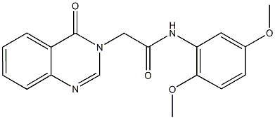 N-(2,5-dimethoxyphenyl)-2-(4-oxo-3(4H)-quinazolinyl)acetamide 化学構造式