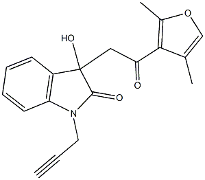 3-[2-(2,4-dimethyl-3-furyl)-2-oxoethyl]-3-hydroxy-1-(2-propynyl)-1,3-dihydro-2H-indol-2-one