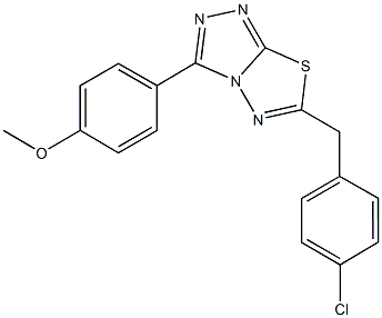  4-[6-(4-chlorobenzyl)[1,2,4]triazolo[3,4-b][1,3,4]thiadiazol-3-yl]phenyl methyl ether